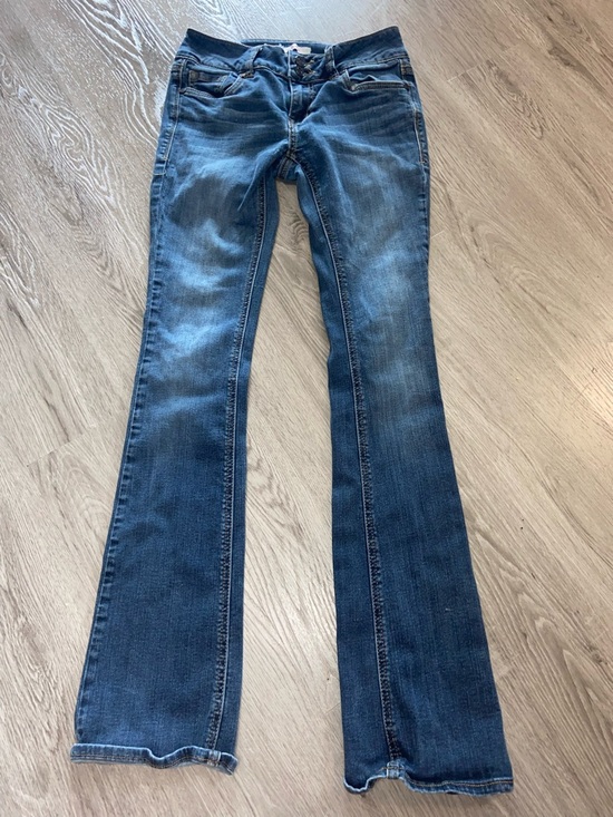 refuge Denim - Refuge Low Rise Women's Dark Blue Flare Jeans